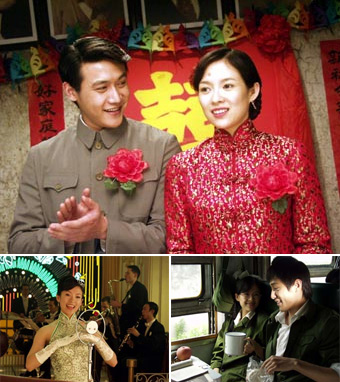 茉(下左)、莉(上)、花(下右)を1人で演じたチャン・ツィイー